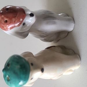 Vintage antique dog shakers